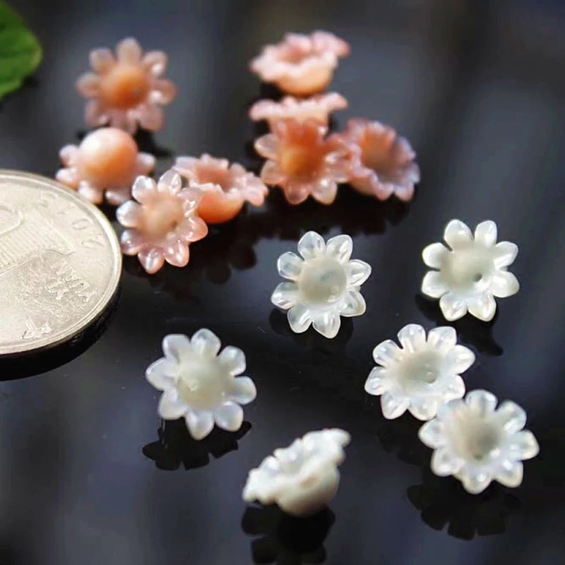 10pcs 10mm Mother Of Pearl Shell Beads for Jewelry Making