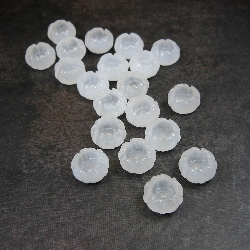 10pc 13mm Gem Stone Flower Bead Components Natural Stone Beads