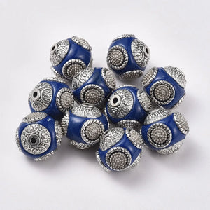 10pc Rhinestone Plated Beads w/ Alloy Cores 14~16mm for DIY Jewelry Making