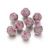 10pc Rhinestone Plated Beads w/ Alloy Cores 14~16mm for DIY Jewelry Making