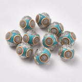 10pc Rhinestone Plated Beads w/ Alloy Cores 14~16mm for DIY Jewelry Making