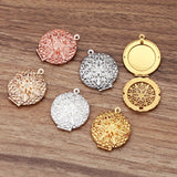 10pc Round Filigree Essential Oil Aromatherapy Diffuser Perfume Locket Pendant