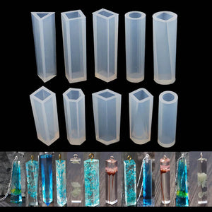 10pc/5pc/3pc Resin Molds Pendant Assorted Shapes Silicone Pendant DIY Molds
