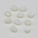 10pc 8x10mm Flower Natural Shell Beads Carved Mother Of Pearl