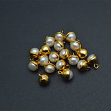 10pc Natural Pearl Button Shape Charms for Jewelry Necklace Making