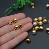 Button Shape Natural Pearl Charms 10pc for Bracelets Necklace Making