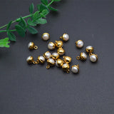 Button Shape Natural Pearl Charms 10pc for Bracelets Necklace Making