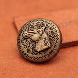 10pc Antique Brass Plated Horse Concho Screwback