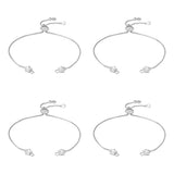 10pc Brass Crystal Rhinestone Adjustable Bracelet Chains Slider