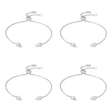 10pc Brass Crystal Rhinestone Adjustable Bracelet Chains Slider