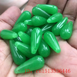 10pc Green Jade Water Drop Pendant Beads DIY Jewellery Accessories