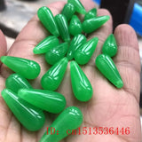 10pc Green Jade Water Drop Pendant Beads DIY Jewellery Accessories