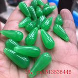 10pc Green Jade Water Drop Pendant Beads DIY Jewellery Accessories