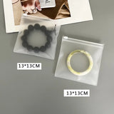 10pc Frosted Zipper Bag Earring Bracelet Necklace Gift Storage Organizer