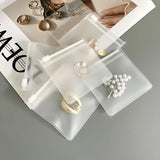 10pc Frosted Zipper Bag Earring Bracelet Necklace Gift Storage Organizer