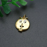 10pc Smile Cry Face Charms Pendant Enamel Metal Round for Bracelets Necklace