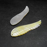 10pc Hand Carving Wings Shape Shell Beads Accessories For Jewelry Making