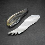 10pc Hand Carving Wings Shape Shell Beads Accessories For Jewelry Making