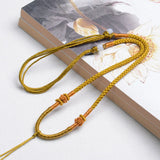 10pc Hand-woven Necklace Rope Jade Pendant Line Hetian Jade Lanyard 8*8