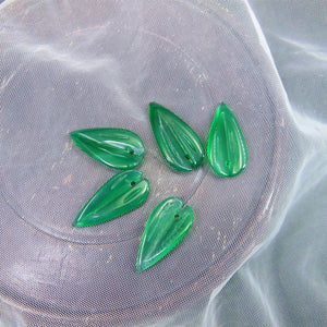 10pc Bamboo Leaf Gemstone Beads DIY Jewelry Making Natural Stone Beads