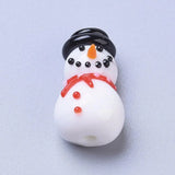 10pc Christmas Snowman/tree Lampwork Beads for DIY Craft Bracelet Making