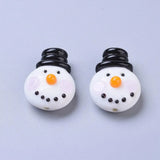 10pc Christmas Snowman/tree Lampwork Beads for DIY Craft Bracelet Making