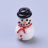 10pc Christmas Snowman/tree Lampwork Beads for DIY Craft Bracelet Making