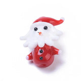 10pc Christmas Snowman/tree Lampwork Beads for DIY Craft Bracelet Making
