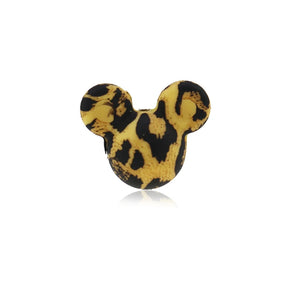 10pc Flower Print Mouse Silicone Beads DIY Baby Teething Teether