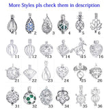 10pc Mixed Pearl Cage Locket Pendants Aromatherapy Oil Diffuser Necklace