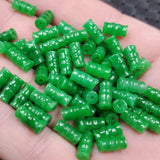 10pc Natural A Green Jade Bucket Bead Bamboo DIY Bracelet Bangle Jadeite