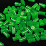 10pc Natural A Green Jade Bucket Bead Bamboo DIY Bracelet Bangle Jadeite
