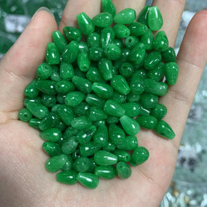 10pc A Green Jade Water Drop Beads DIY Bracelet Bangle