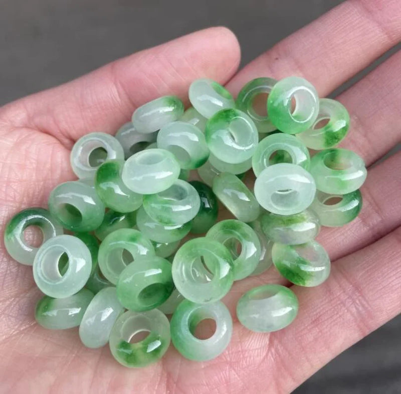 10pc Natural Green Jade 12mm Beads DIY Bracelet Bangle Jadeite Jewellery