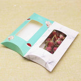 10pc DIY Pillow Box with Window Marbling Christmas Box Xmas Favors