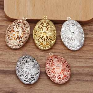 10pc Metal Filigree Aromatherapy Diffuser Perfume Locket Pendant