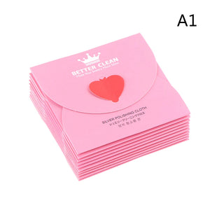 10pc Silver Polishing Cloth Soft Clean Wiping Cloth for Silver Jewelry