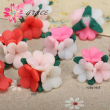 10pcs 22mm Clay Soft Ceramic Flower Beads Craft Phone Case Decoration