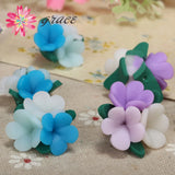 10pcs 22mm Clay Soft Ceramic Flower Beads Craft Phone Case Decoration