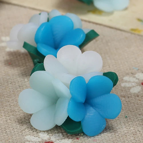10pcs 22mm Clay Soft Ceramic Flower Beads Craft Phone Case Decoration