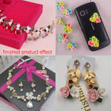 10pcs 22mm Clay Soft Ceramic Flower Beads Craft Phone Case Decoration