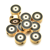 10pc Hamsa Fatima Hand Enamel Charm Beads Evil Eye Necklace