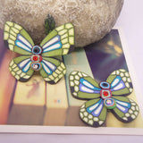 10pc Polymer Clay Butterfly Beads for Kids Pendant Necklace DIY