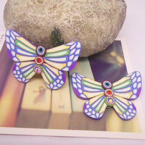 10pc Polymer Clay Butterfly Beads for Kids Pendant Necklace DIY
