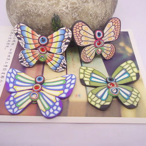 10pc Polymer Clay Butterfly Beads for Kids Pendant Necklace DIY