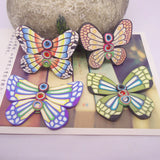10pc Polymer Clay Butterfly Beads for Kids Pendant Necklace DIY