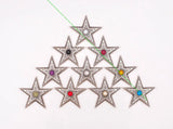 10pc Solid Western Cowboy Star Leathercraft Concho Screwback