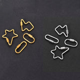 10pc Stainless Steel 5-Pointed Star Spiral Clasp Carabiner Hook Clasp Jewelry