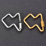 10pc Stainless Steel 5-Pointed Star Spiral Clasp Carabiner Hook Clasp Jewelry