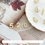 10pcs 0-9 Digital Pendant DIY Earring Necklace 1314 Material